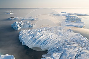 Beautiful landscape with large icebergsÂ 